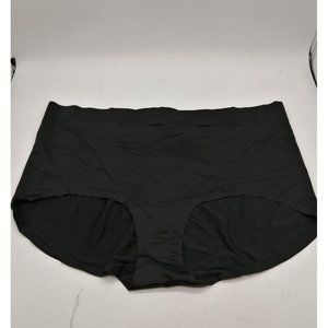 Nearly Nude Womens Panties Black Nylon Blend‎ Briefs Cotton Liner XL/1X NEW